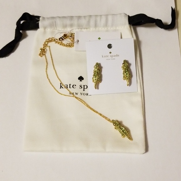 kate spade Jewelry - Kate Spade Swamped Alligator Necklace & Earrings kate spade Jewelry - Kate Spade Swamped Alligator Necklace & Earrings